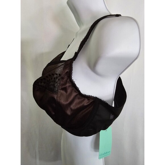 Goddess Bra Women's Black Underwire Style GD6020BLK Size 38DDD - Picture 2 of 9